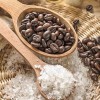 Скраб из меда и соли с молотым кофе "Панацея"