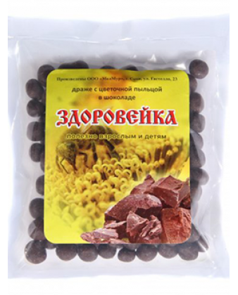 Драже "Здоровейка" с пчелиной обножкой в шоколаде 100г