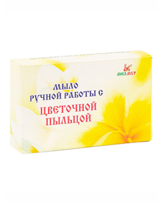 Мыло ручной работы с цветочной пыльцой 80г